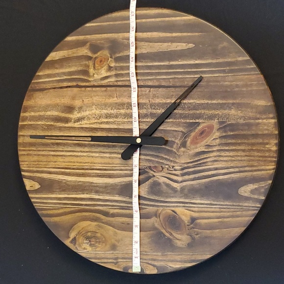 Round Wood Wall Clock, Minimalist Style - Picture 4 of 5